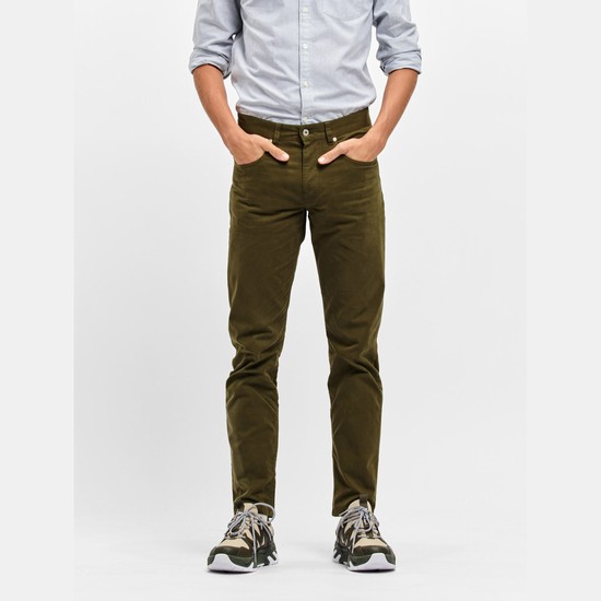 Aigle 5-pocket Straight-leg Pants Men Olive ZA-67938